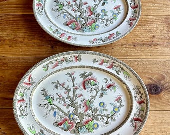 Vintage Johnson Brothers Indian Tree Platters, Set of 2