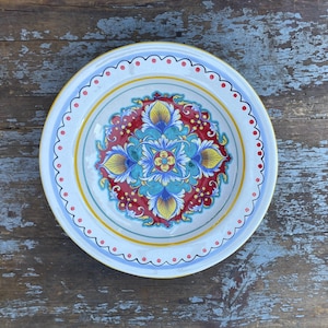 Deruta Italy Ceramic Serving Large 15” Bowl, Hand Painted Deruta Ceramic Bowl