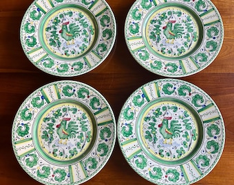 Sur La Table Ceramic Rooster 11” Plates, Set of 4
