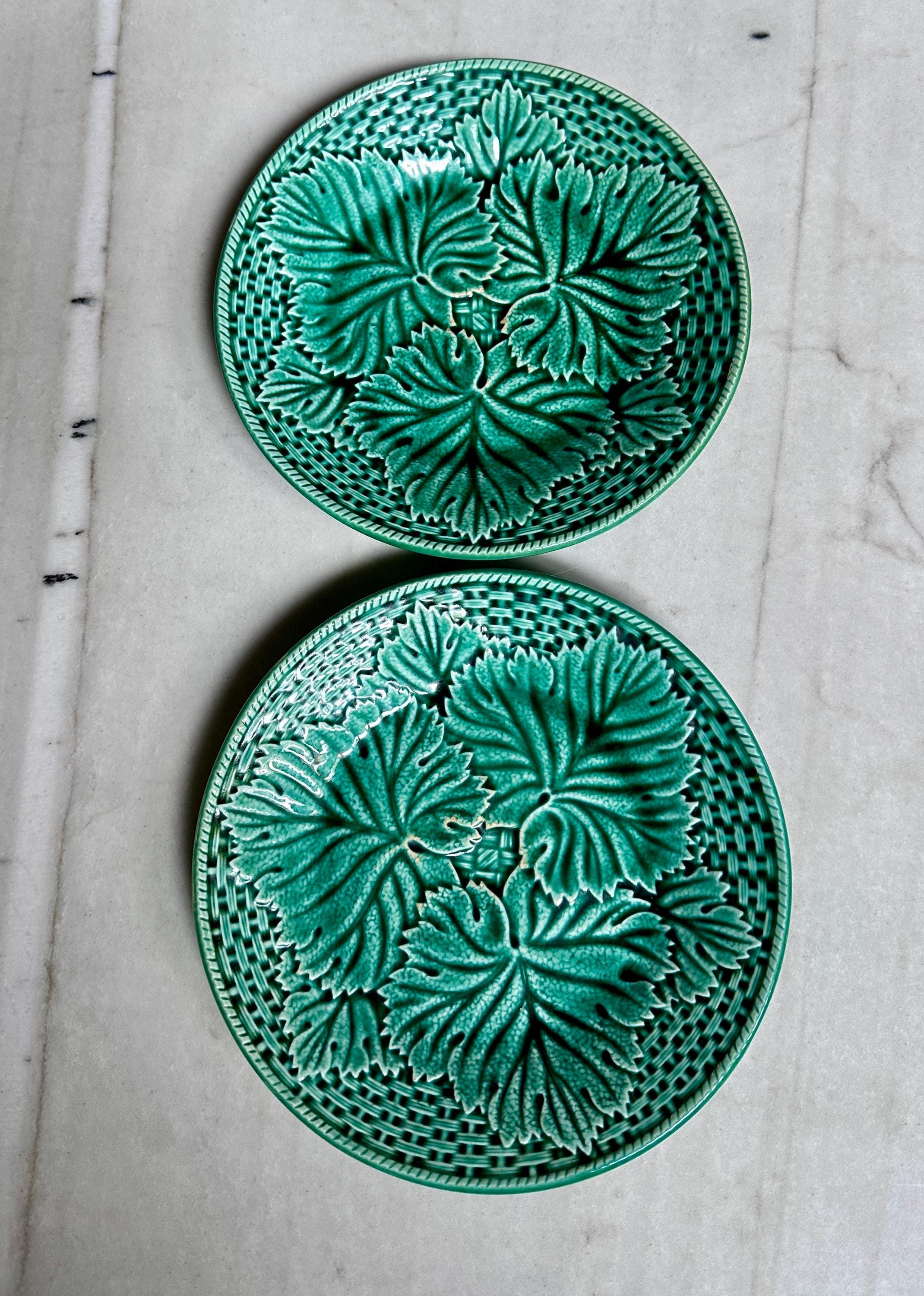 Majolica Green Leaf Wedgewood - Etsy