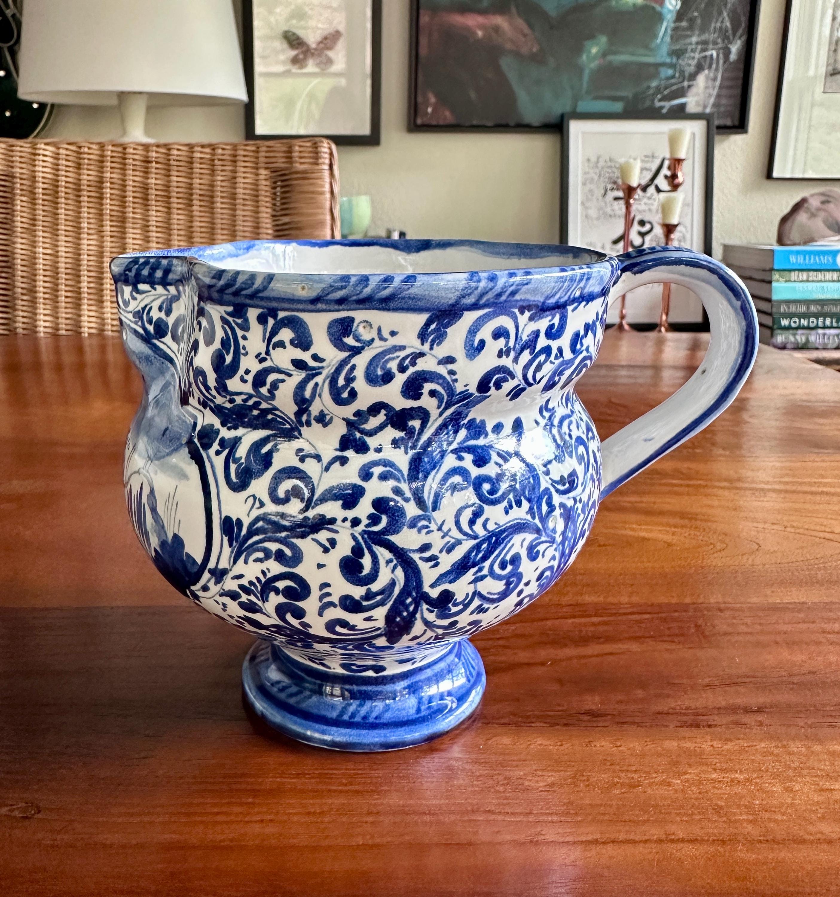 ジャスパー クリーマー ブルー ホワイト 英国 Blue and White Ceramic Pitcher Vintage - Etsy