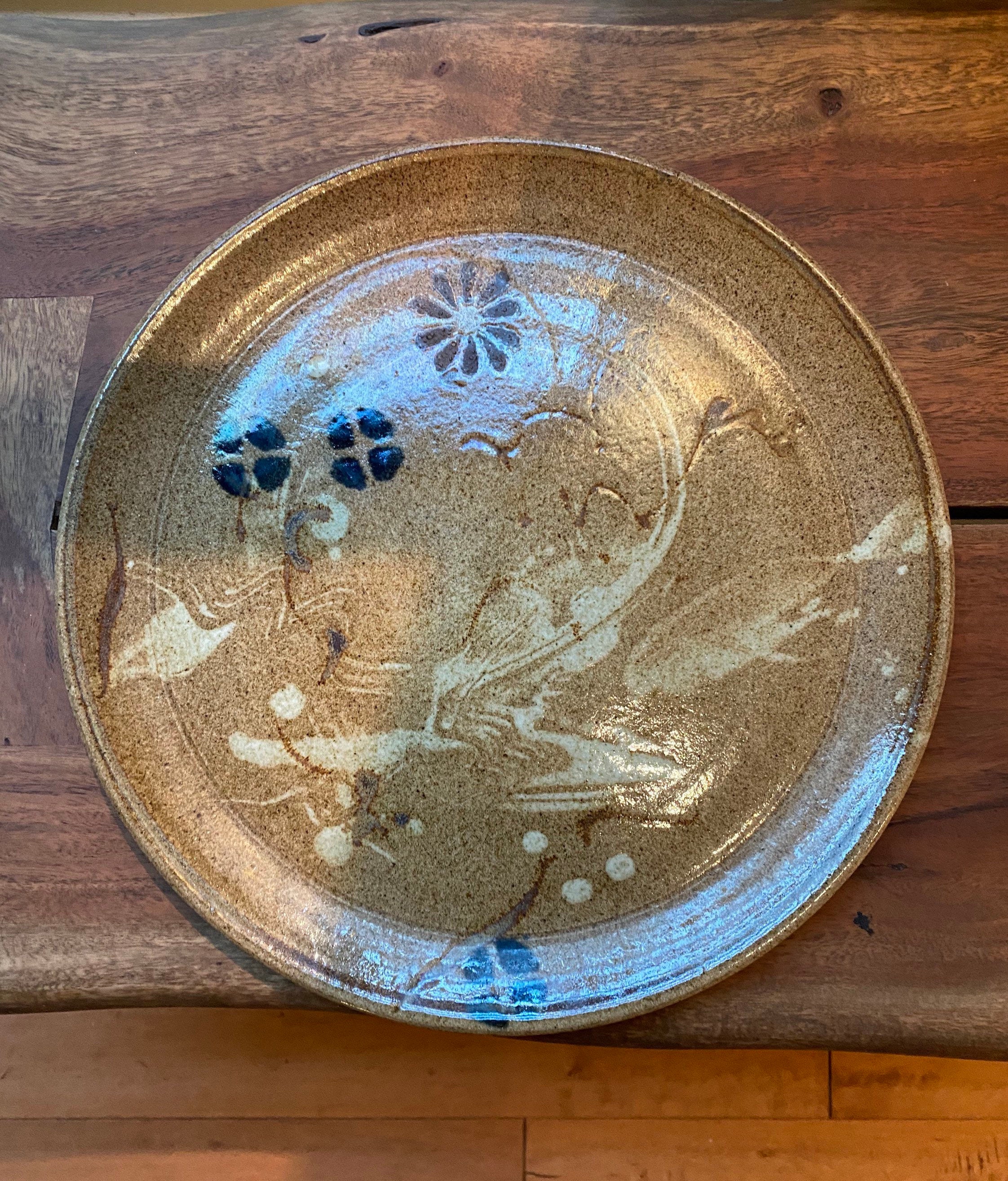 Vintage Studio Pottery Platter 12 Diameter in Shades of Rust Etsy