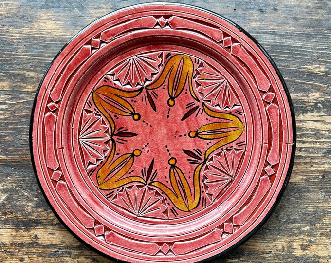 Vintage Moroccan Pottery 10 Plate Decorative Plate Etsy