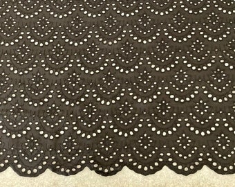 black eyelet lace