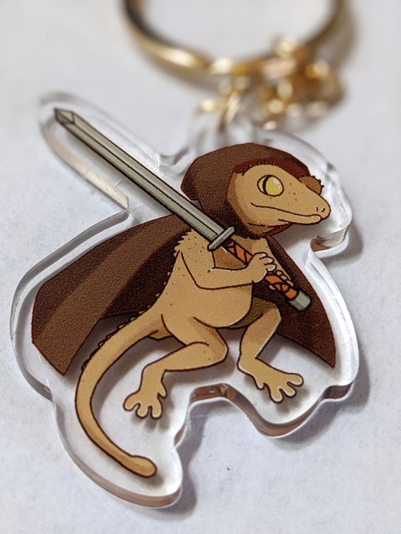 crested gecko keychain