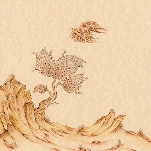 Living Desert (Miniature, Traditional Turkish / Persian / Asian art)