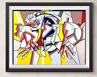 Framed Roy Lichtenstein Drowning Girl Giclee Canvas Print Paintings Poster