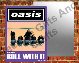 Oasis Roll With It Retro Metal Advertising Sign Gift Idea Metal Bar Sign Home Bar Mancave Pub Sign Funny Metal Sign Home Bar Sign Liam G