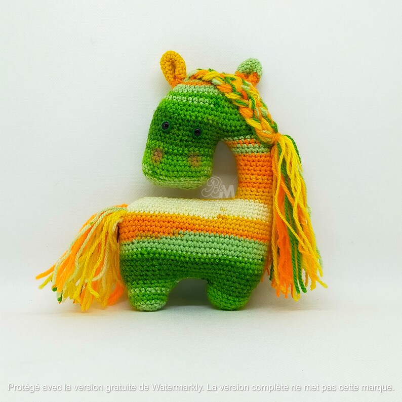 Poney Ponette fait main au crochet nommée Polly image 1