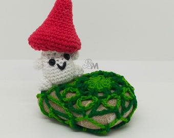 Galets joie de vivre crochetés champignon cactus fleur médaillon