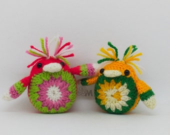 Poussins Granny Arsène et Willy fait main au crochet