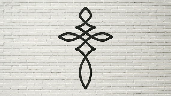 Cross Metal Sign Metal Cross Wall Decor Metal Cross Art Etsy