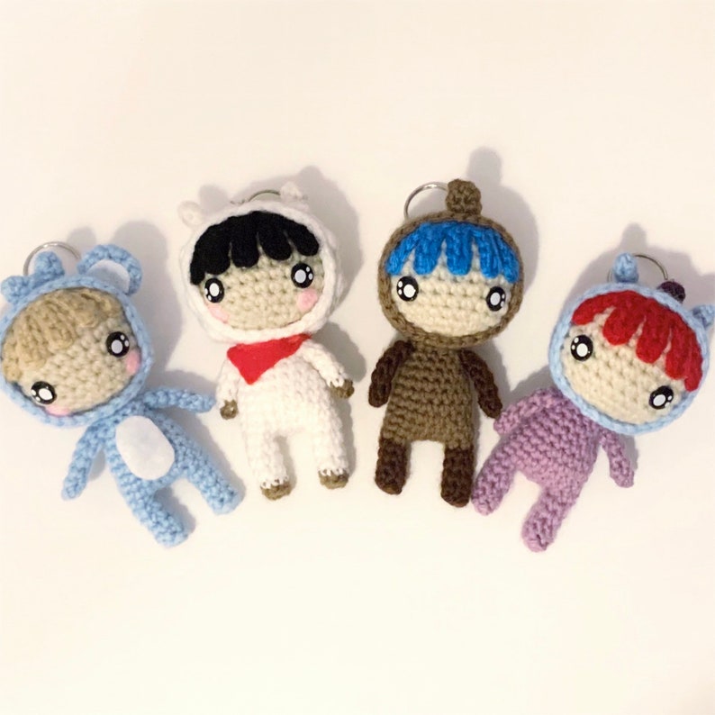KPOP Baby BT21 BTS Bangtan Crochet Amigurumi Keychain Etsy