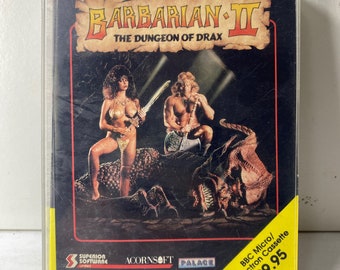 Acornsoft Barbarian II The Dungeon of Drax BBC Micro Electron Cassette Game