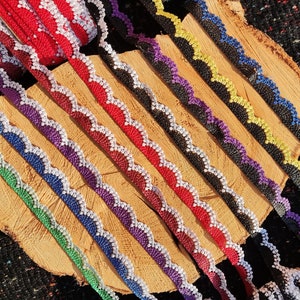 Two tone Seashell Wavy Trim- Per yard - 15mm Widths -DIY Sewing/Doll Clothes
