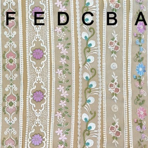 1 Yard-9cm Floral Embroidered Chiffon Ribbon/Trim-DIY*Sewing*Bridal*Doll Clothes*Hairbows