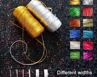 5m -Metallic String 14 colours-  Non-stretchy-Christmas Bauble/ Party bags/Birthday/ DIY Craft Decoration