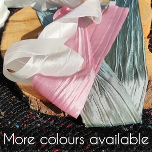 Shimmer Chiffon Ribbon: 5cm Wide, Textured Wedding Bouquet Wrap