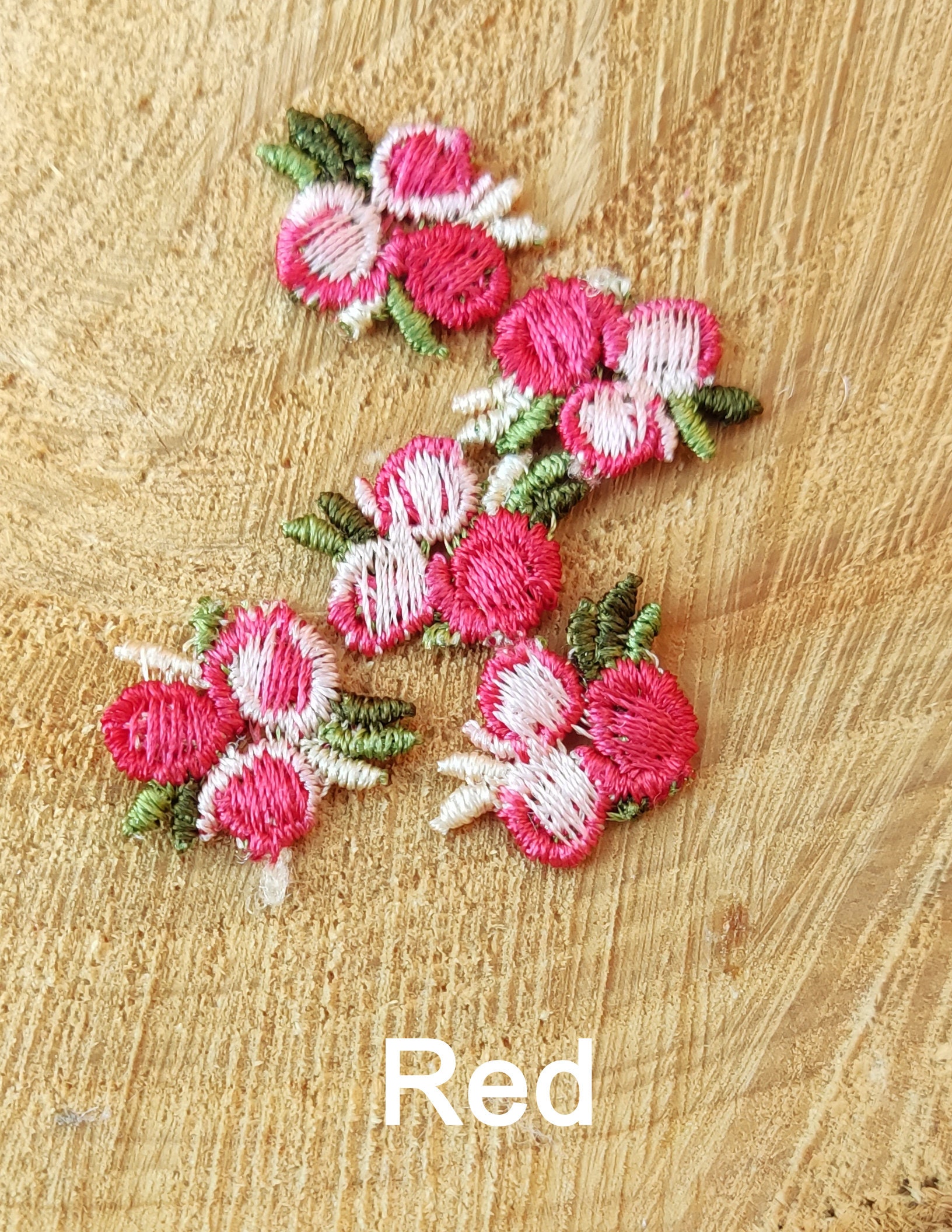 25 Tiny Embroidered Flower Appliques DIY Clothes/ Sewing/junk Etsy UK