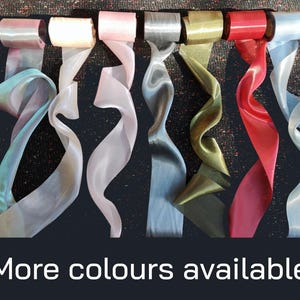 Extra Wide Sheer Organza Ribbon- Per yard - Iridescent Glossy Ribbon for Wedding Decor, Bridal bouquet, Florist, Baby Shower, Christening