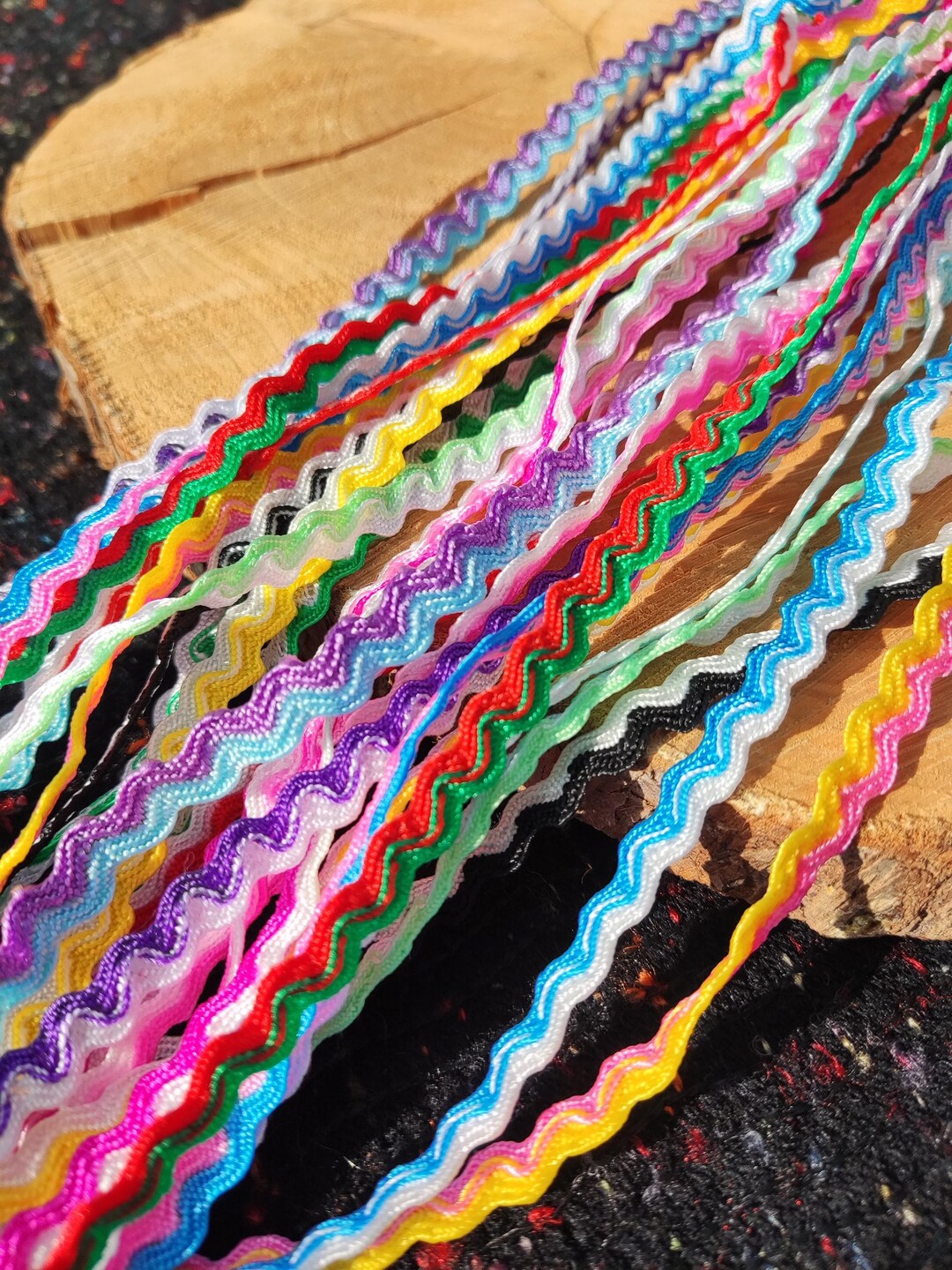 Cheerful Ric Rac Braided Trim by the Yard: 5mm Two Tone S Wave Lace ...