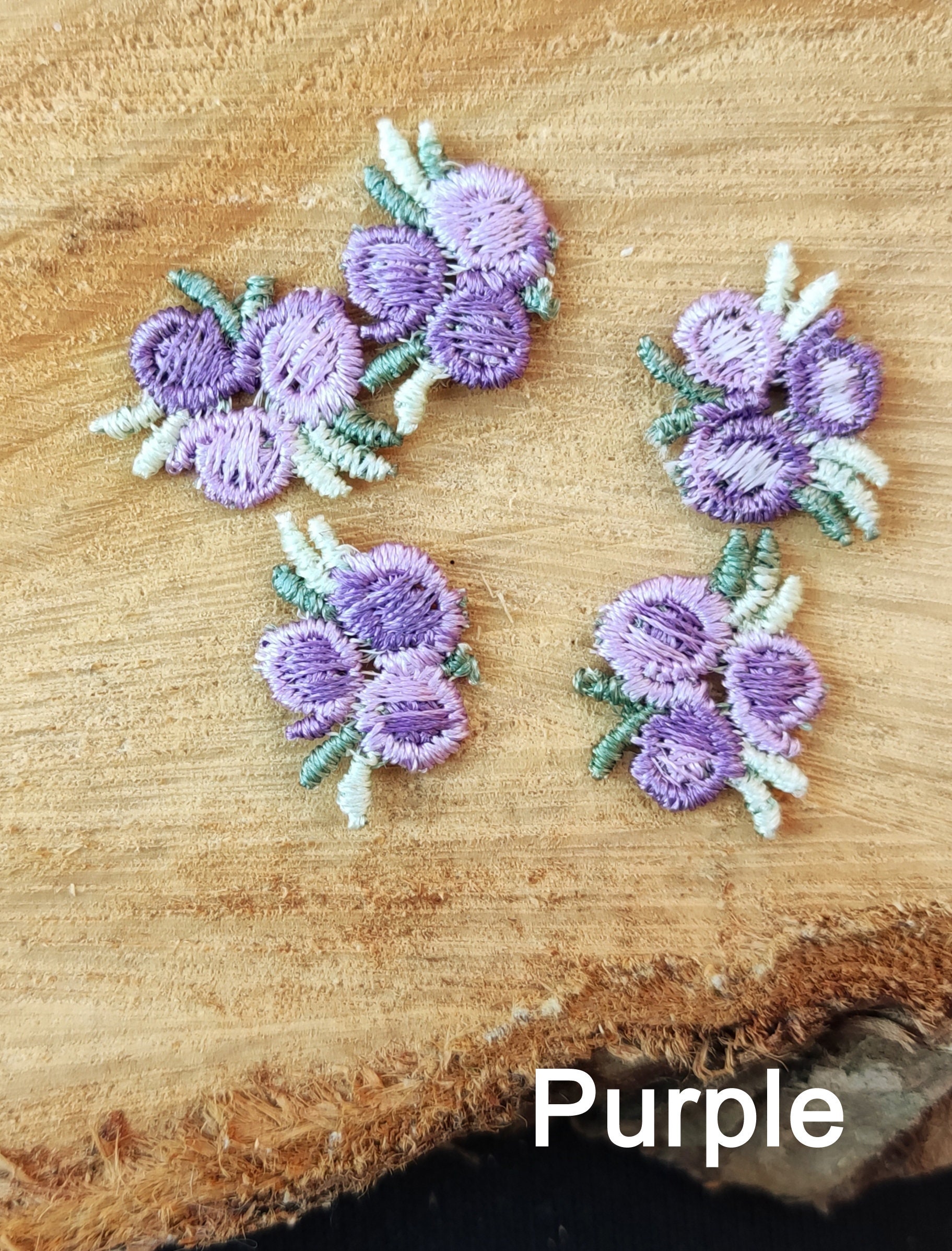 25 Tiny Embroidered Flower Appliques DIY Clothes/ Sewing/junk Etsy UK