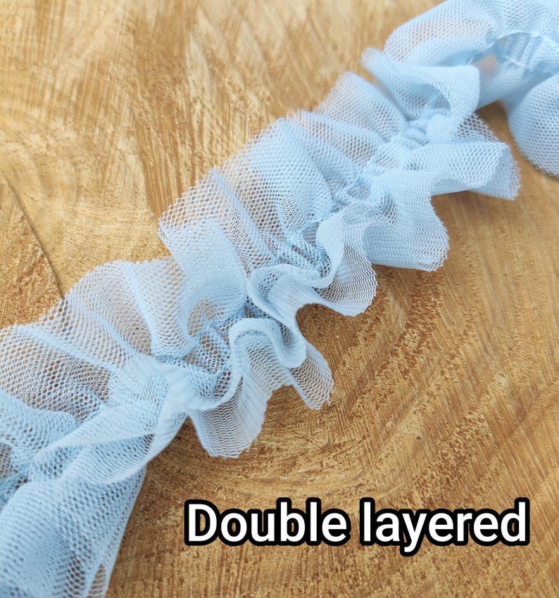 Tulle Ruffle Trim With Scrunched Middle: 2