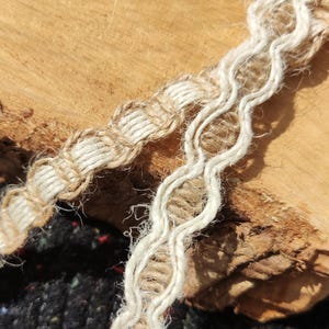 1.2cm Narrow Natural Hessian Burlap Ribbon -Per yard - For Wedding decor, Glass Jar DIY, Boho Chic Crafts, Gift Wrapping