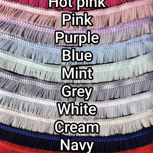 Pleated Tulle Ruffle Trim with Satin Ribbon Border: Ruffled Mesh Fabric Lace Trimming by the Yard, Balletcore Tutu Edging, Doll Dress Sewing image 10