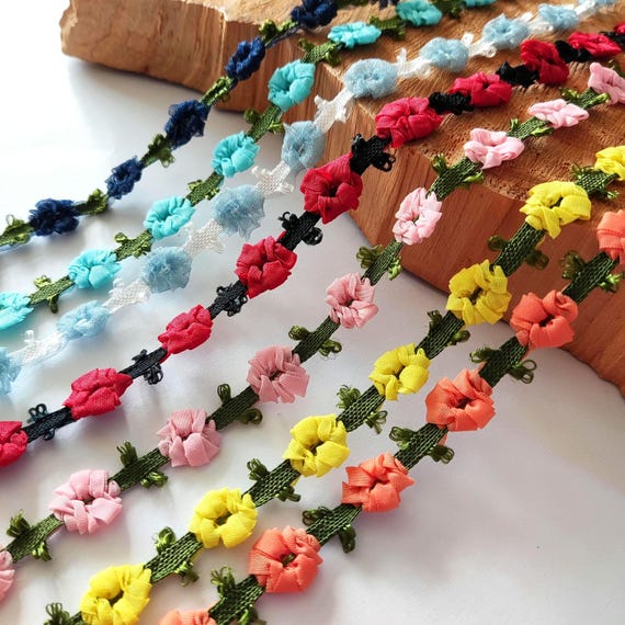 3D Ribbon Blumen Spitzenband gestickte Rose, 1,3 cm, mit Rosenranke zum  besticken, Blumenapplikation - Etsy sterreich