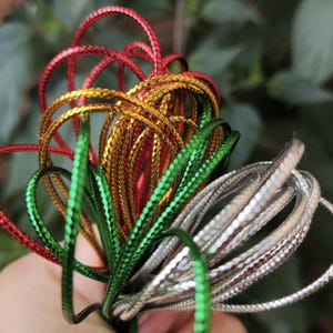 2mm Strong Metallic String with Cotton rope middle core - Waterproof Lurex Craft Cord for Christmas Decor, Gift Wrapping