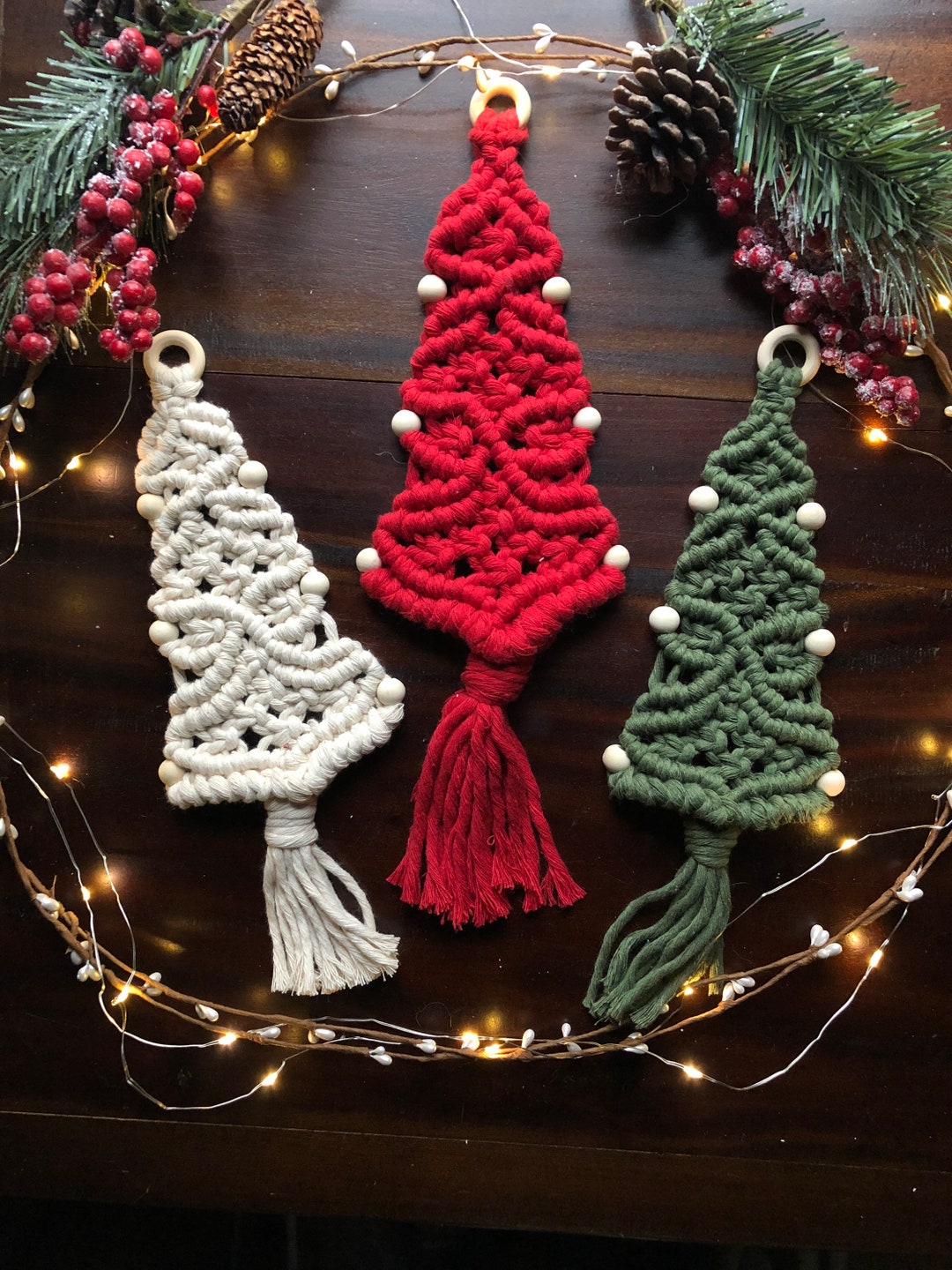 Macrame Christmas Tree Wall Hanging Etsy