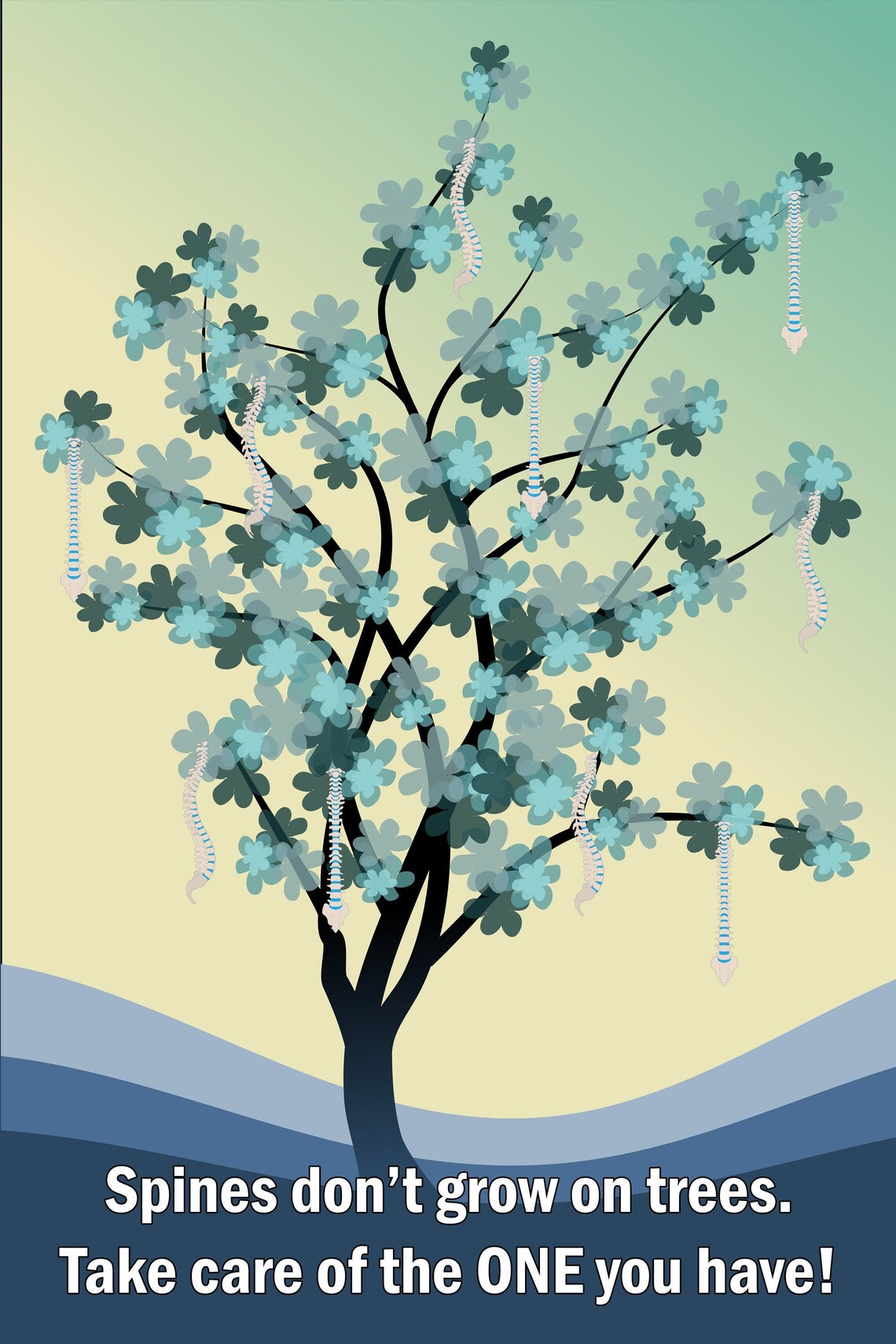 Chiropractic Spines Don't Grow on Trees Poster Etsy