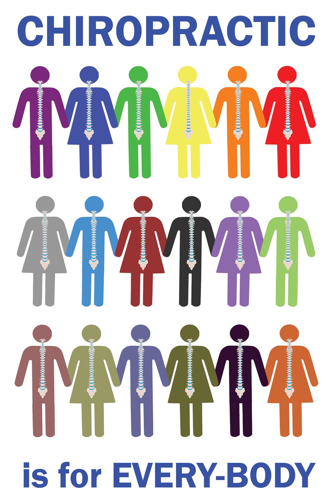Chiropractic for Everybody Poster, Chiropractic Wall Art, Chiropractic ...