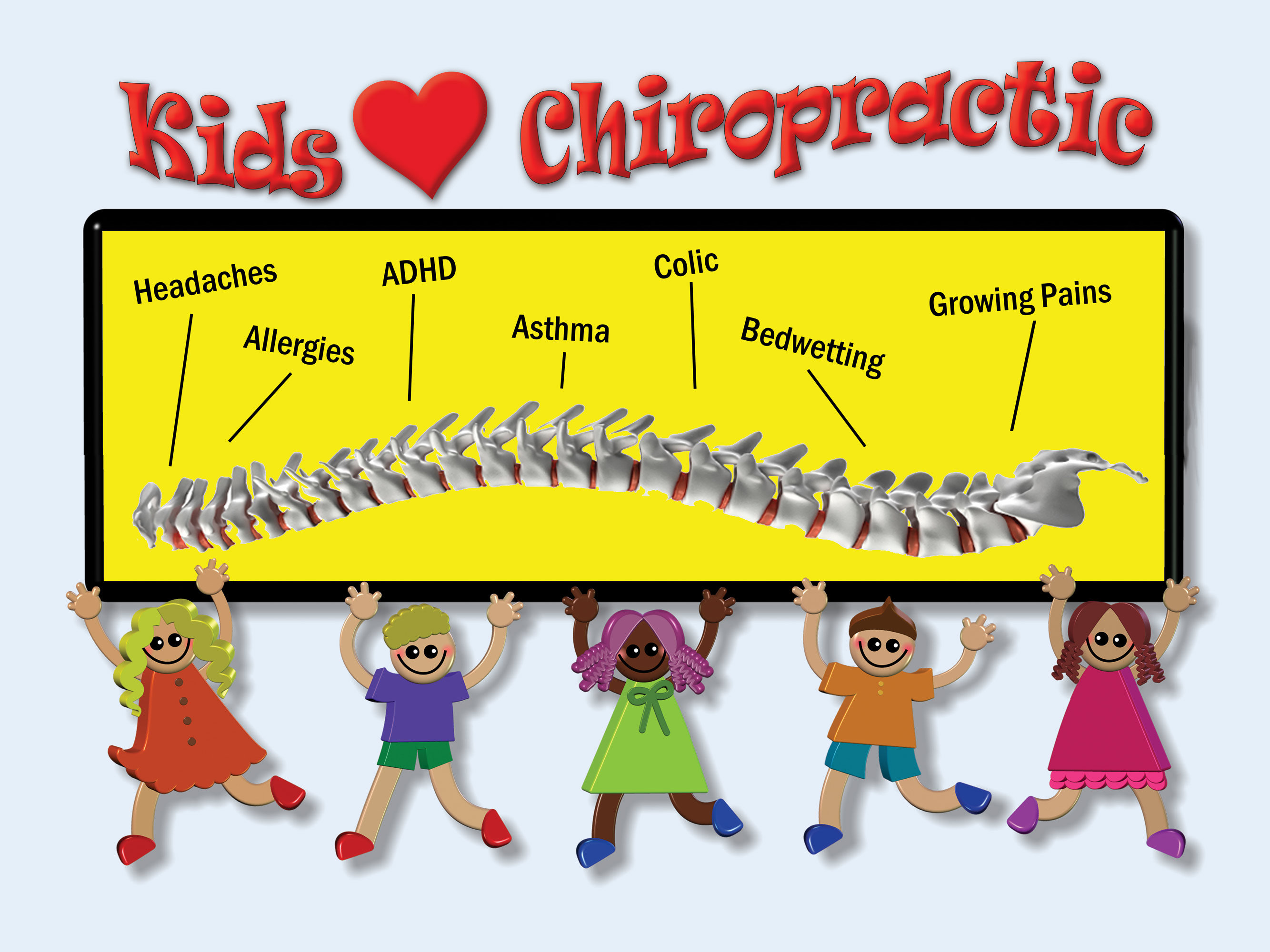 Kids Love Chiropractic Poster, Chiropractic Wall Art, Chiropractic