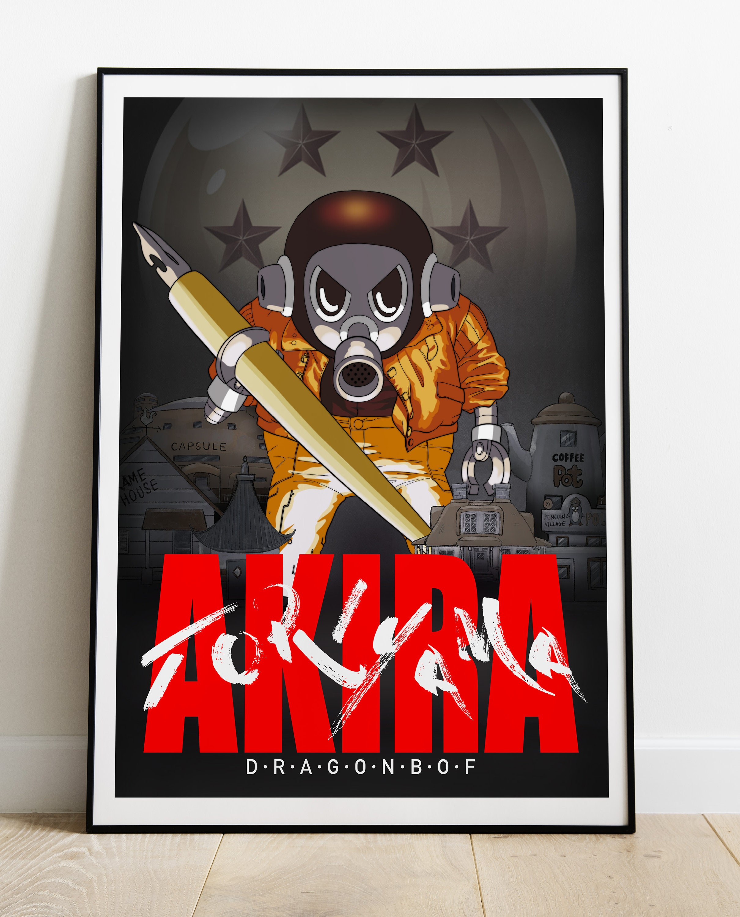 PARODIA PRINT Poster A3 A4 Crossover DB - Akira (Toriyama) - Etsy 日本
