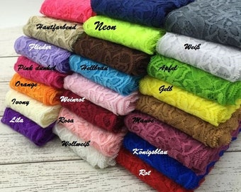 8 cm x 3 m elastic lace very soft border various colors and lengths