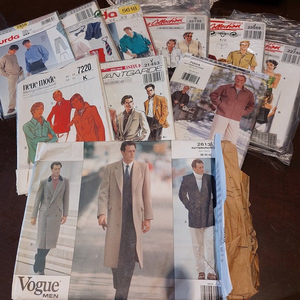 Men's sewing pattern vintage 70s 80s