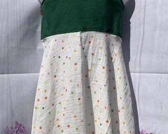 Knotenkleid Gr. 110-116 Mädchen Sommerkleid Handmade