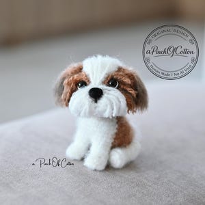 Patrón de perro Shih Tzu a crochet en PDF, cachorro amigurumi, tutorial para hacer un perro de peluche.