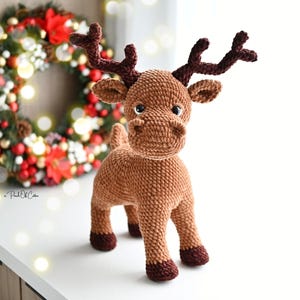 Haakpatroon rendier, amigurumi-eland, kerst DIY-huisdecoraties (pdf-patroon)