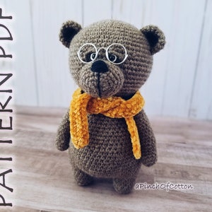 Toffee the Bear crochet PATTERN, crochet bear, amigurumi bear crochet pattern PDF