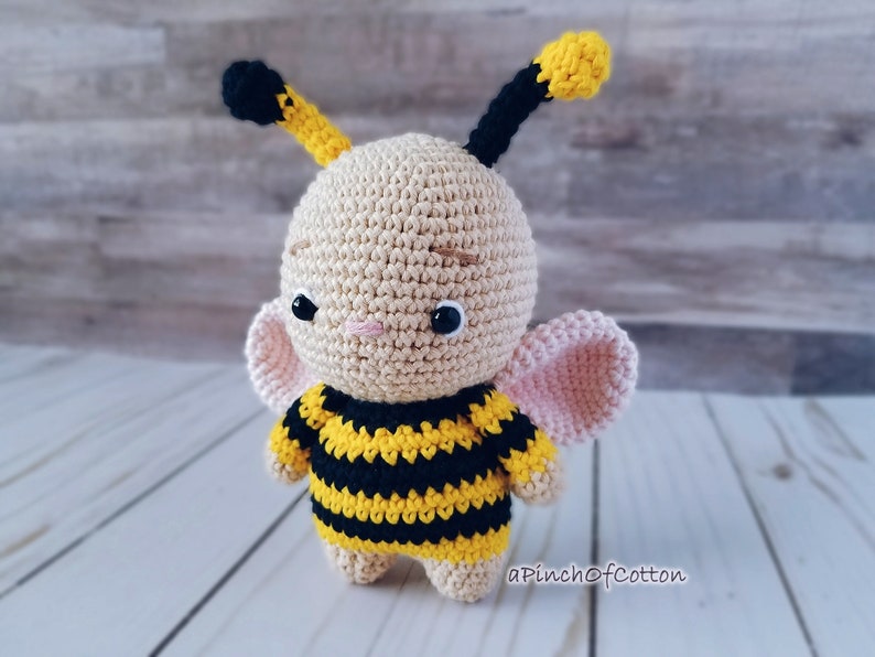 Mini Friends crochet PATTERNS set 3 crochet patterns PDF: ladybird, bee, butterfly image 7