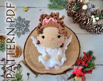 Angel crochet PATTERN, crochet angel, amigurumi Christmas crochet pattern PDF