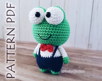 Frog crochet PATTERN, crochet frog, amigurumi frog crochet pattern PDF