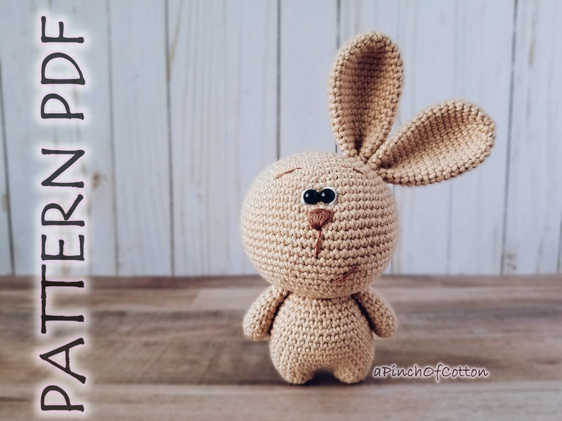 Bunny crochet PATTERN, crochet bunny, amigurumi bunny crochet pattern PDF image 1