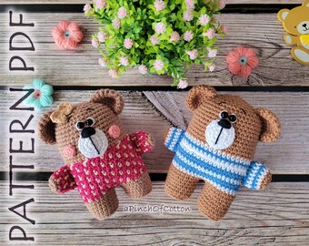 Bear crochet PATTERN, crochet bear, amigurumi bear crochet pattern PDF