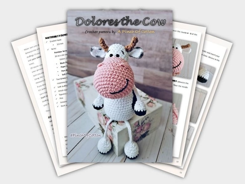Cow crochet PATTERN, crochet cow, amigurumi cow crochet pattern PDF image 5