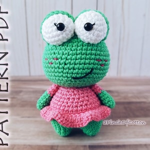 Frog crochet PATTERN, crochet frog, amigurumi frog crochet pattern PDF