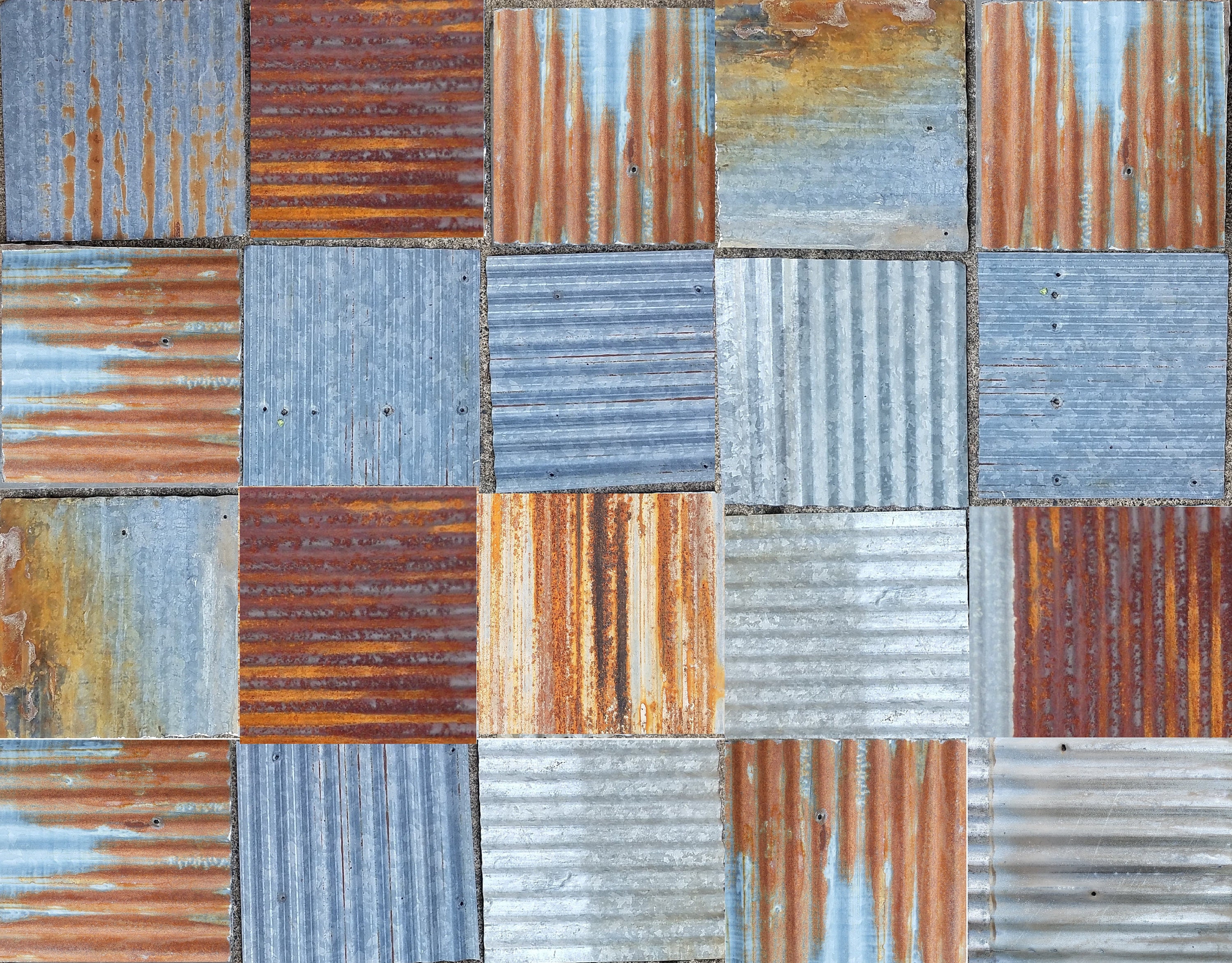 Salvaged Rusty Barn Tin for Craft Projects Set of 20 Random Etsy